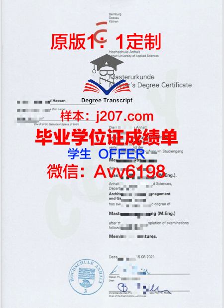 美因茨应用技术大学毕业证书