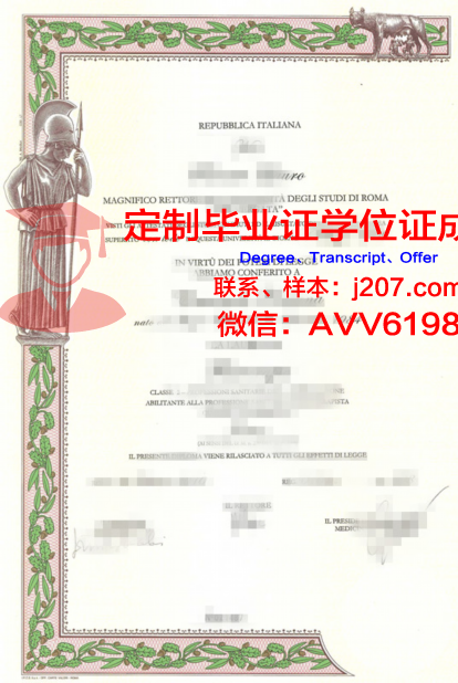 罗马第三大学毕业证成绩单
