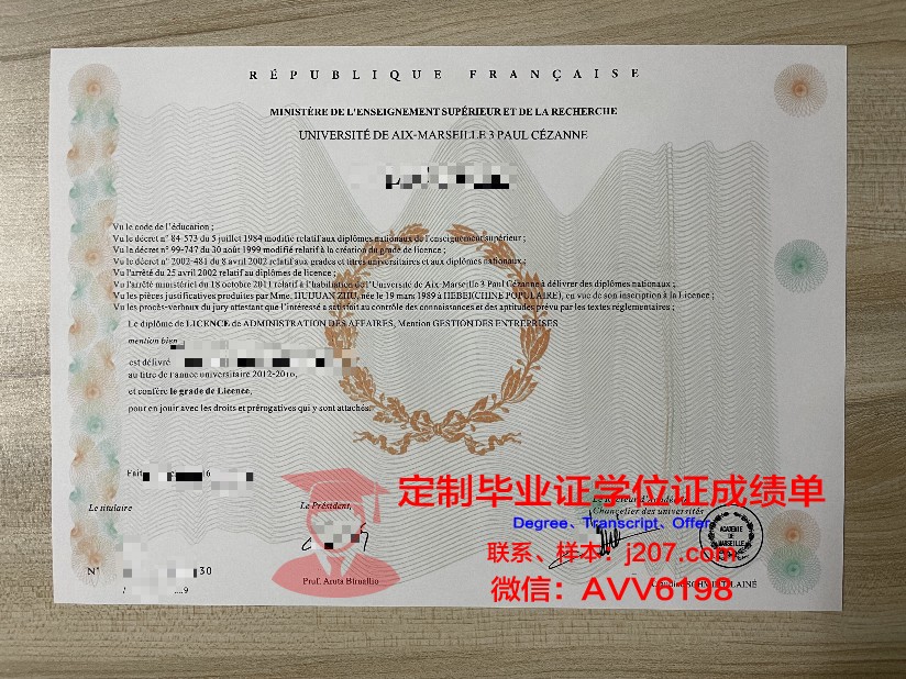 马赛国立高等建筑学院博士毕业证书(国立马赛高等美术学院)