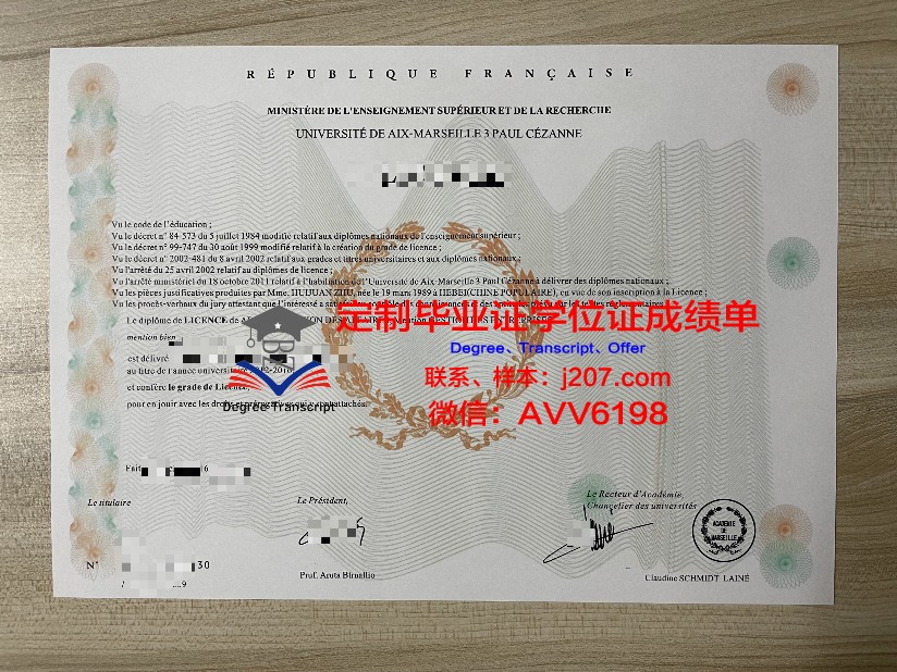 马赛经济管理学院毕业证高清图(马赛综合理工学院)