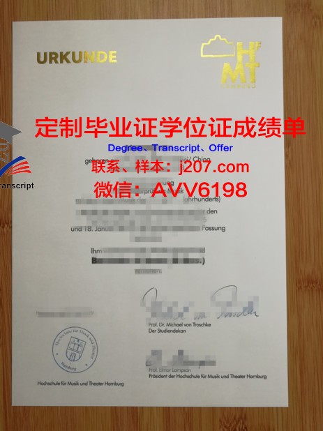 汉堡品牌应用技术大学的毕业证啥样(汉堡国际工程学院排名)