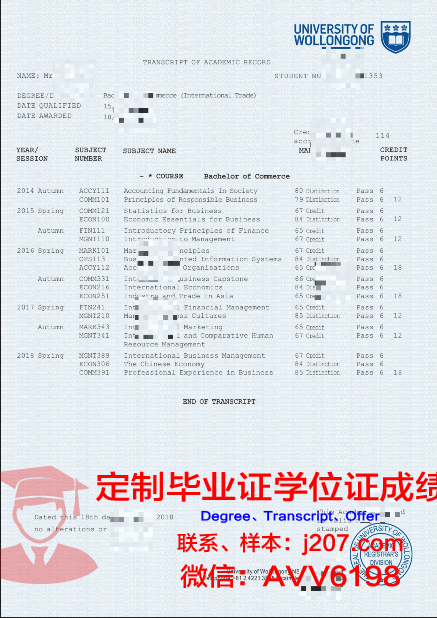 高等国际贸易与管理学院研究生毕业证书(国际贸易硕士学位)