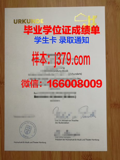 汉堡品牌应用技术大学毕业证模板(汉堡应用技术大学学费)
