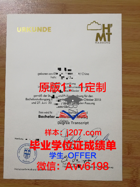 汉堡音乐与戏剧学院毕业证成绩单(汉堡大学英文授课)