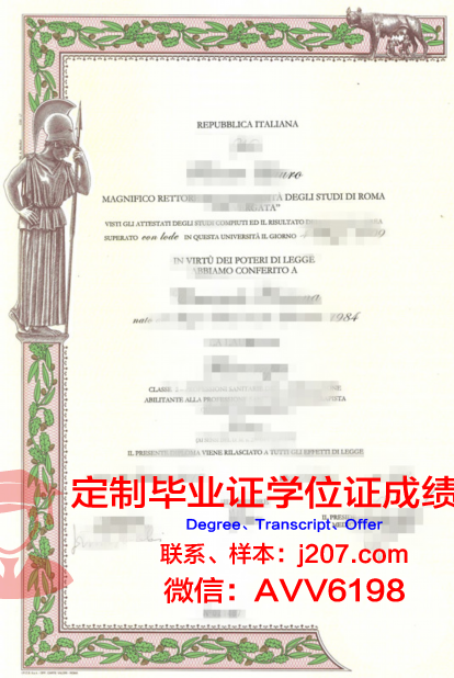 罗马第二大学毕业证成绩单(罗马二大研究生)