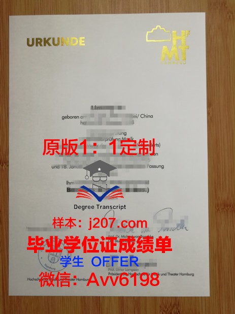 汉堡-哈尔堡工业大学硕士毕业证书样本(哈工大硕士学位证书)