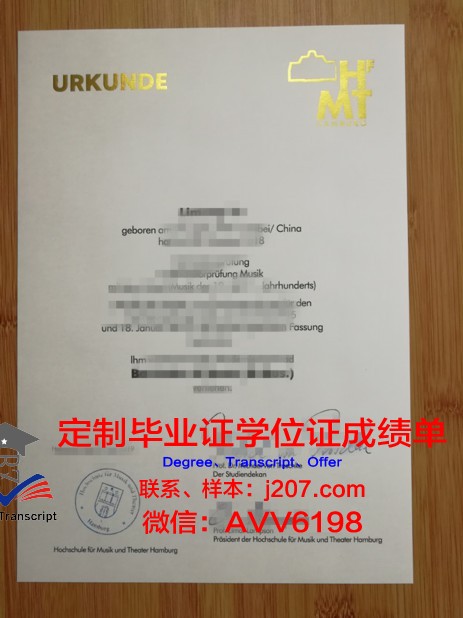 汉堡音乐与戏剧学院diploma证书(德国汉堡音乐与戏剧学院钢琴系)