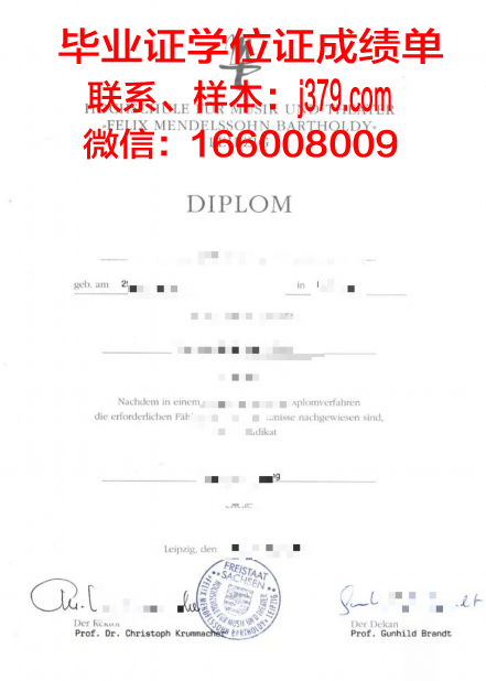 莱比锡音乐和戏剧学院毕业证外壳(莱比锡音乐与戏剧学院)