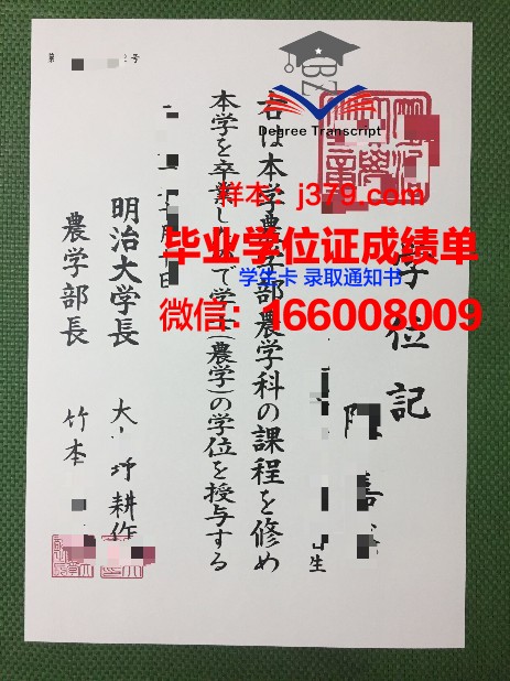明治大学毕业证模板(明治大学毕业证模板图)