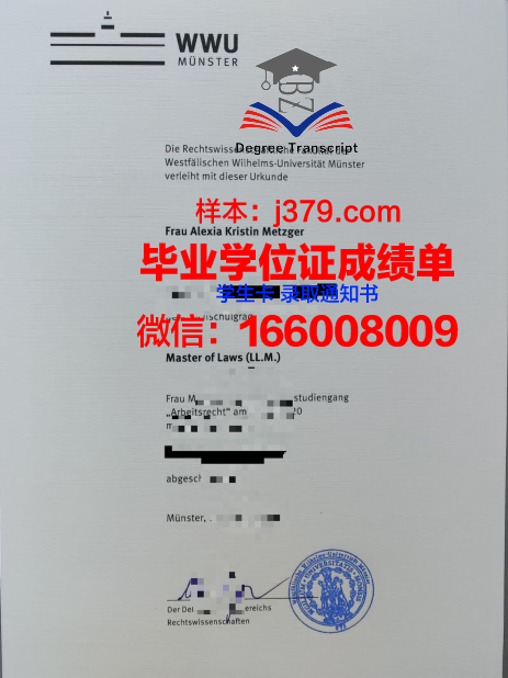 明斯特大学毕业证书图片高清(明斯特大学在德国哪里)