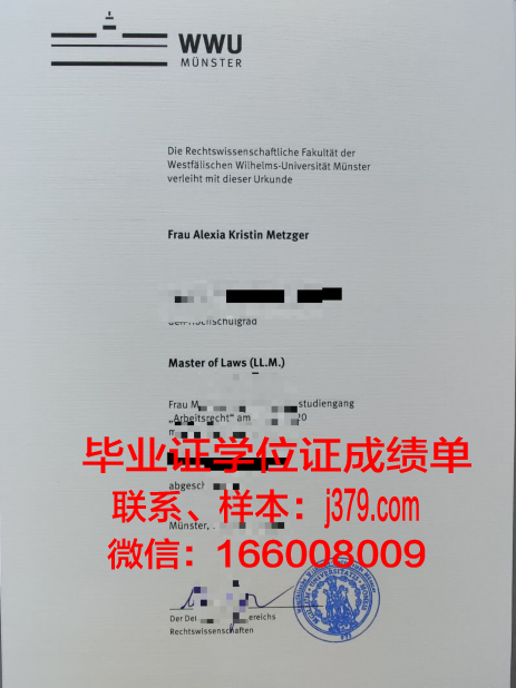 明斯特应用技术大学毕业证学位文凭学历Diploma