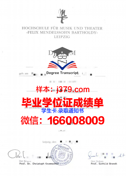 莱比锡音乐和戏剧学院 diploma 毕业证