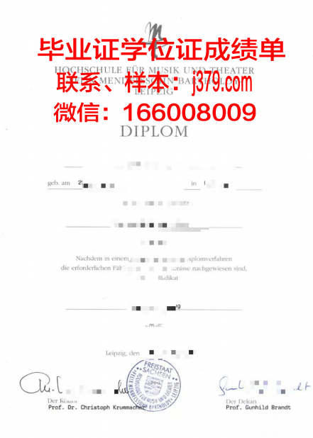 莱比锡技术经济与文化应用技术大学本科毕业证(莱比锡高等专业学院)
