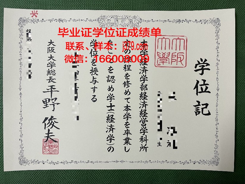 大阪观光大学毕业证成绩单：留学生涯的见证