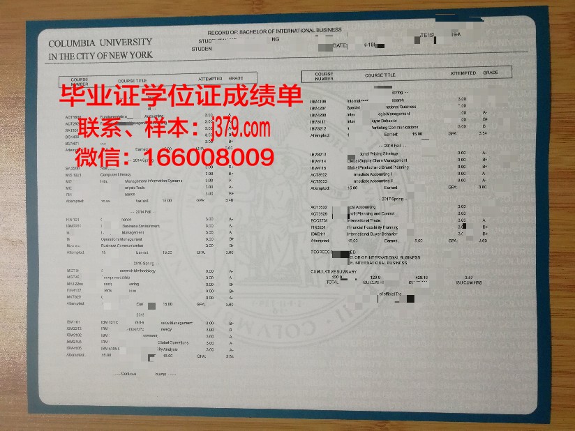 维塞乌理工学院证书成绩单