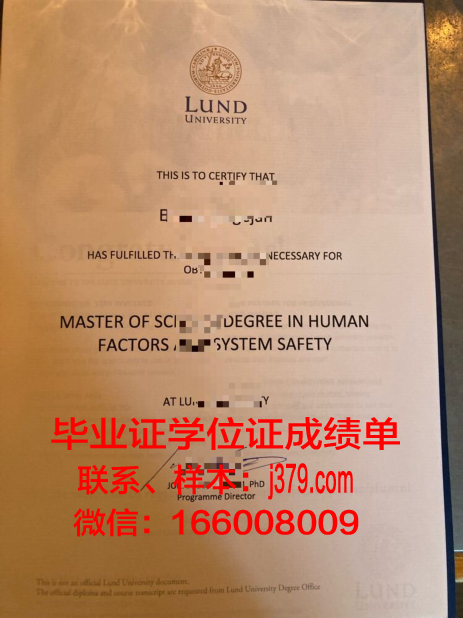 隆德大学毕业证书图片模板(隆德大学商学院)