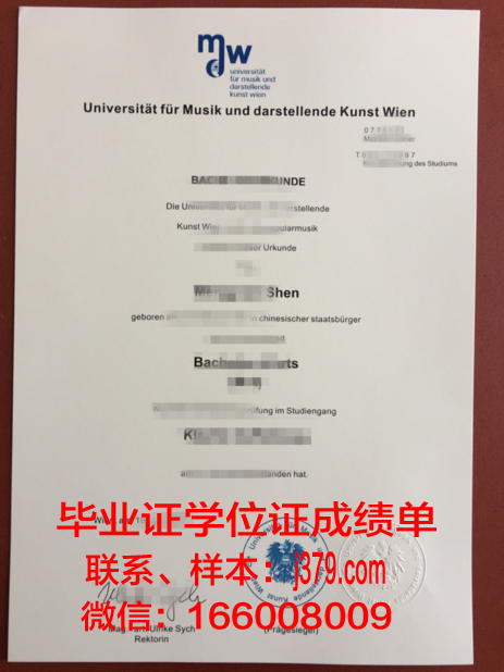 维也纳艺术学院毕业证(维也纳艺术学院毕业证图片)