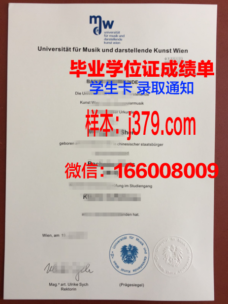 维也纳造型艺术学院毕业证：一份承载荣誉与梦想的证书