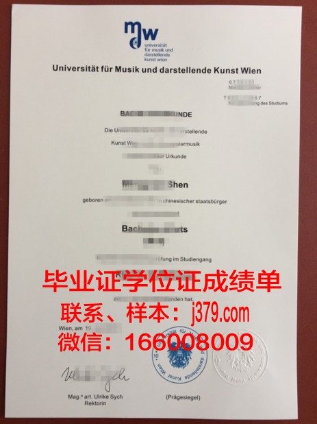 维也纳工业大学毕业证模板(维也纳工学院)